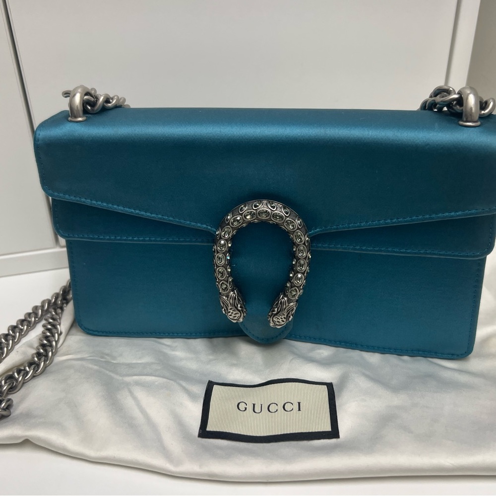 GUCCI Small Satin Dionysus Chain Bag